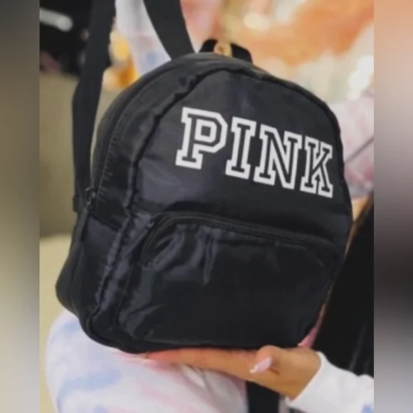 PINK Victoria\'s Secret Mini Black Backpack Victoria main image 4